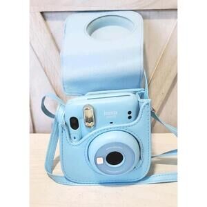 Fujifilm Instax Mini 11 Instant Film Camera Ice Blue With Carrying Case Purse